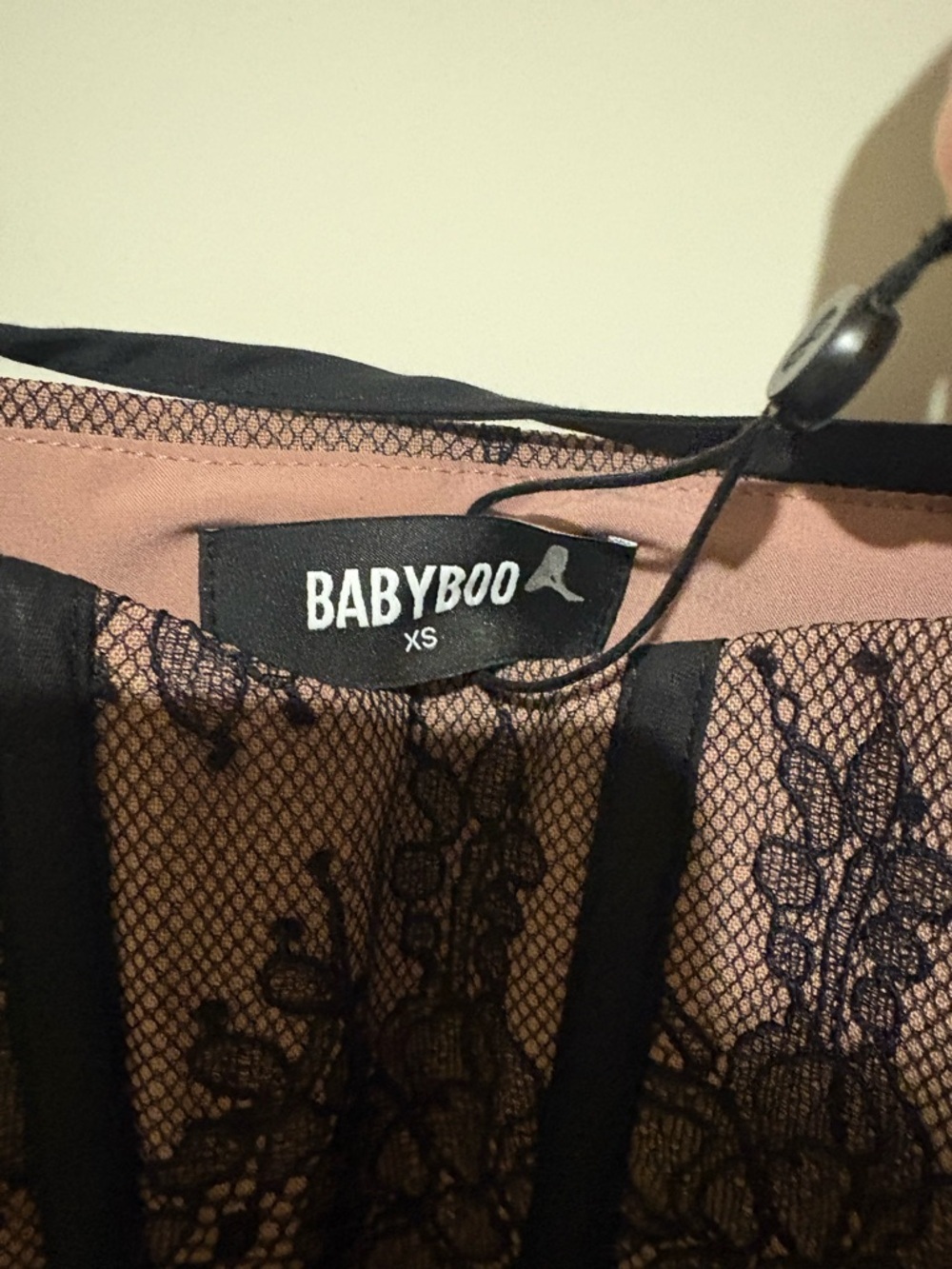 Babyboo CORNELIA MINI DRESS - BLACK LACE XS NWT - Picture 6 of 7